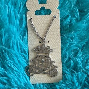 Disney Cinderella Silver Carriage Necklace